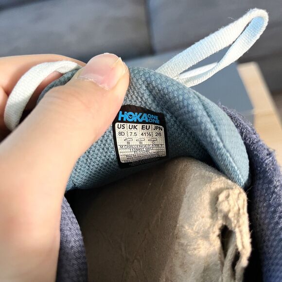 Hoka One One Challenger 7 Trail Running Shoes Mountain Fog Druzy Blue Men Sz 8D - Picture 10 of 12